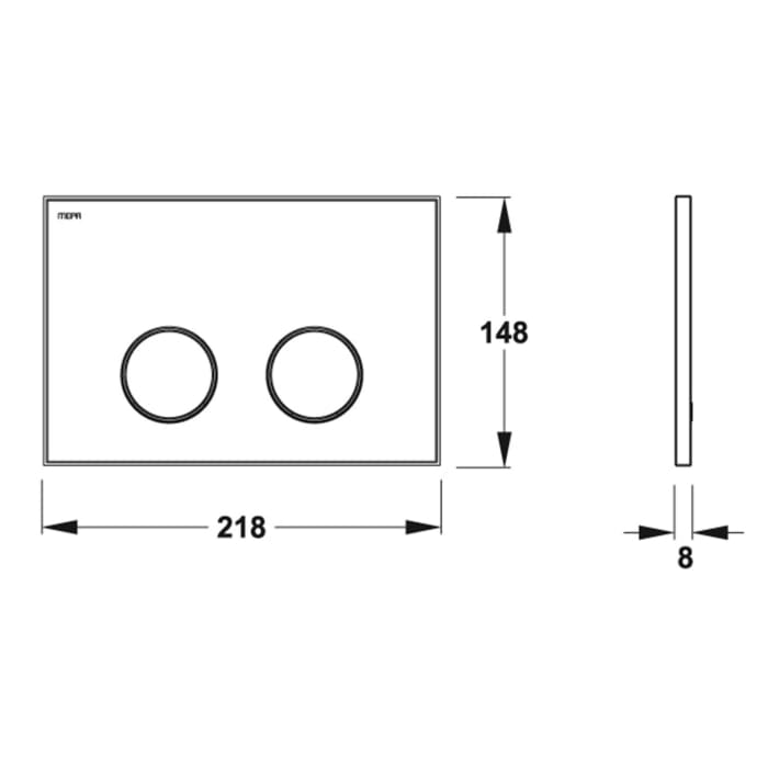 MEPA Frame Betätigungsplatte 2-Mengen Spültechnik