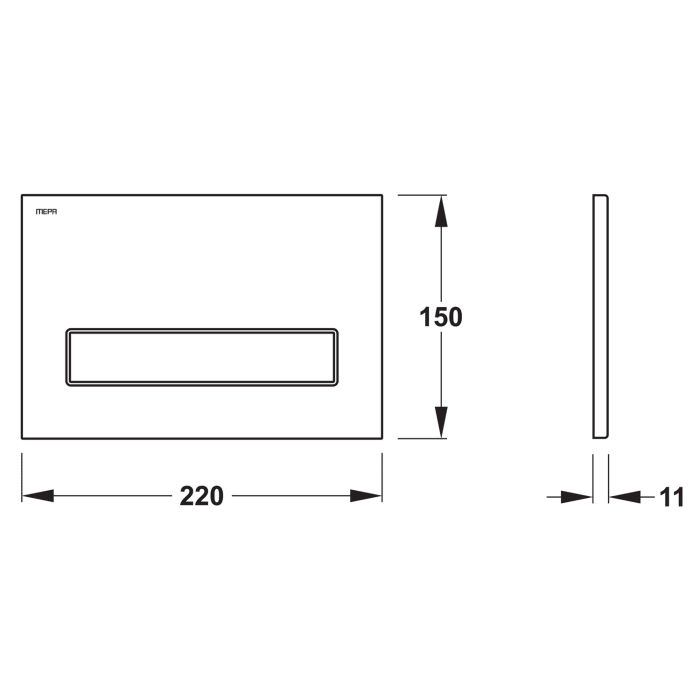 MEPA Orbit Betätigungsplatte vandalensicher 1-Menge Spültechnik