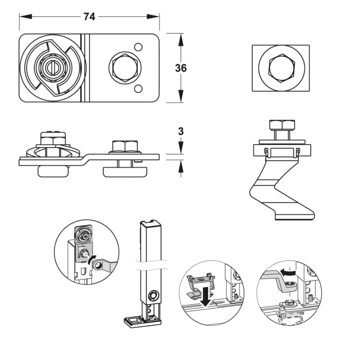 MEPA nextVIT Montageset C-Schiene ECO EC