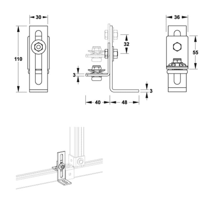 MEPA nextVIT Wand-Bodenwinkel Vorfert. EasyConnect