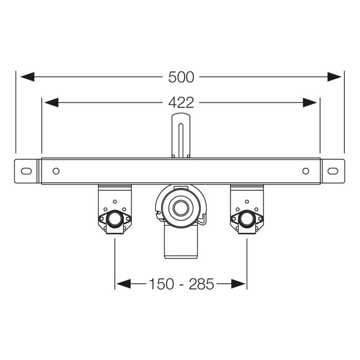 MEPA nextVIT Wasseranschlussschiene mit HT-Bogen