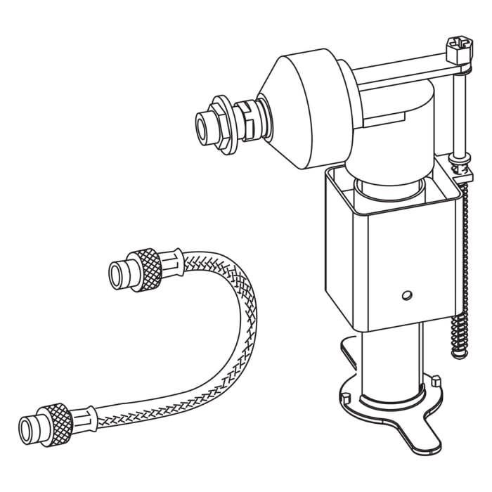 MEPA Ersatzset Füllventil mit Panzerschlauch für UP-Spülkasten Sanicontrol Typ B31