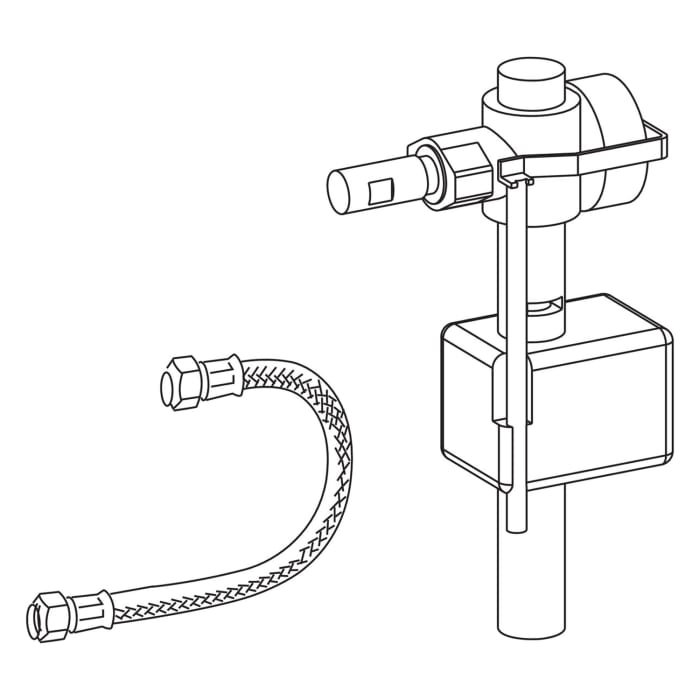 MEPA Ersatzset Füllventil mit Panzerschlauch für UP-Spülkasten Sanicontrol Typ R11