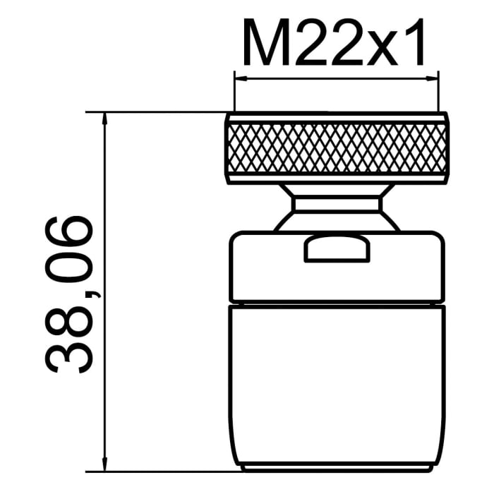 Neoperl CASCADE SLC Strahlregler mit Kugelgelenk, M22x1