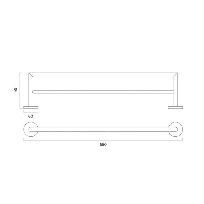 OLTENS Gulfoss Handtuchstange doppelt 60 cm