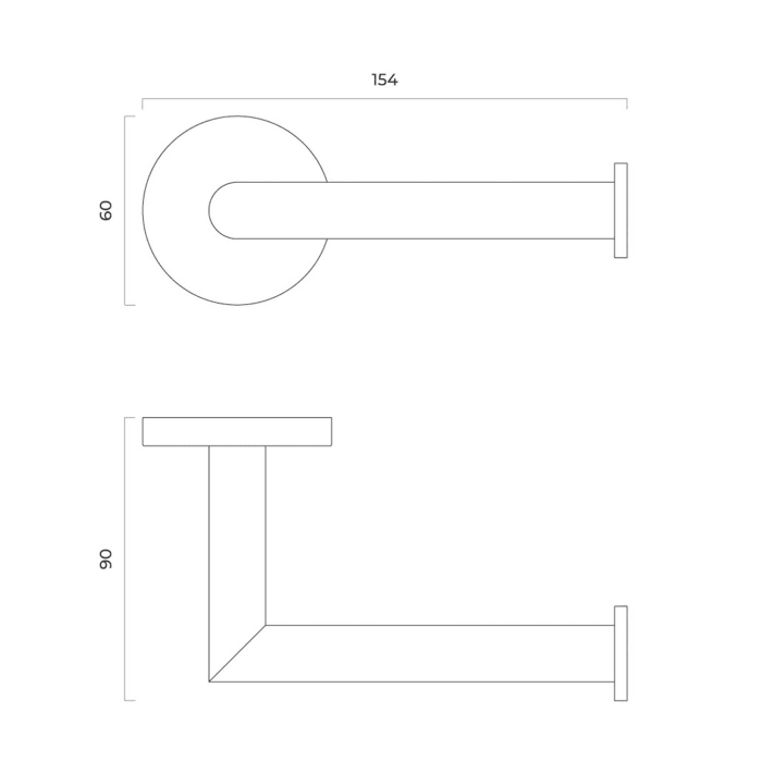 OLTENS Gulfoss Toilettenpapierhalter starr ohne Deckel