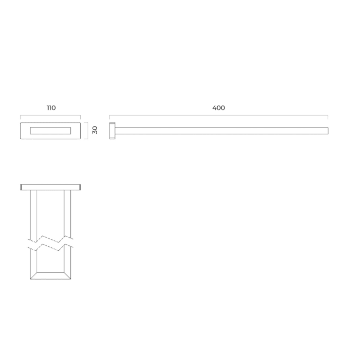 OLTENS Tved Handtuchstange doppelt 40 cm, starr