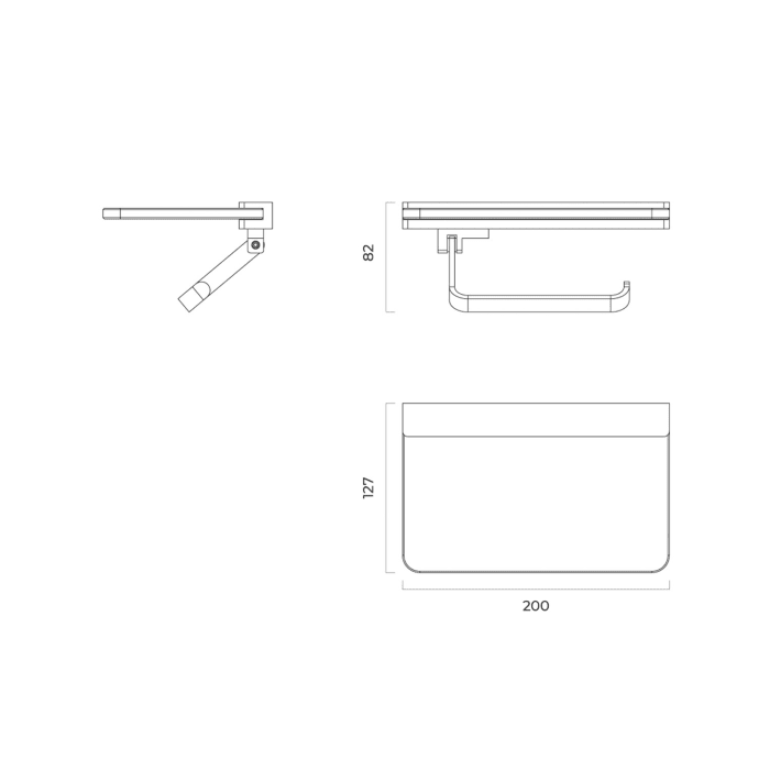 OLTENS Vernal Toilettenpapierhalter mit Ablage