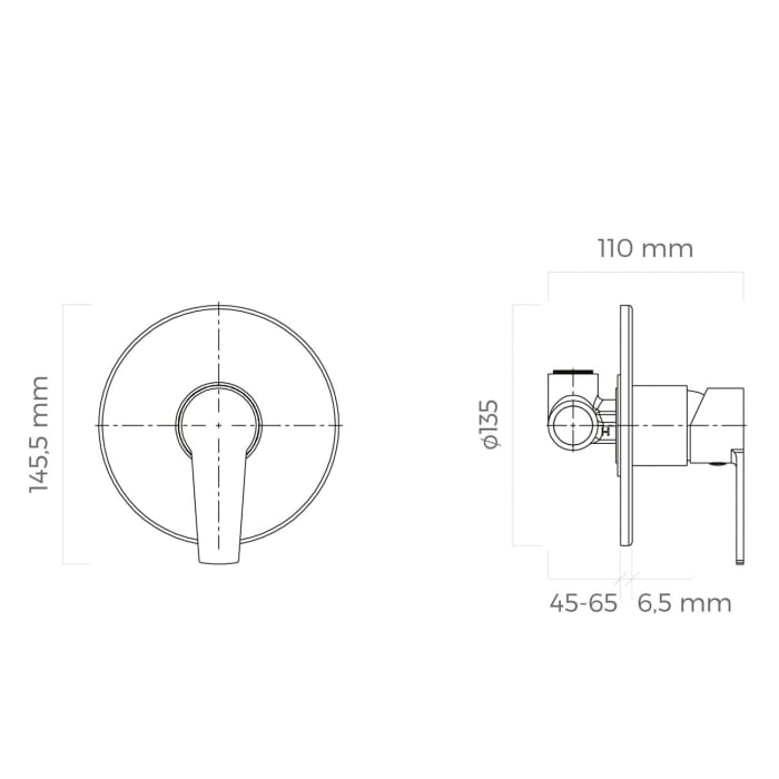 OLTENS Jog Unterputz-Duscharmatur für 1 Verbraucher