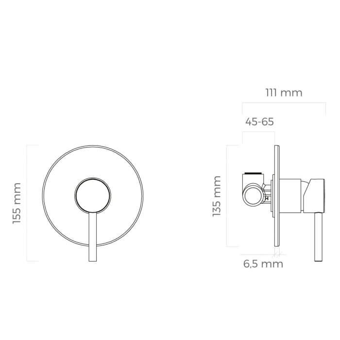 OLTENS Molle Unterputz-Duscharmatur für 1 Verbraucher