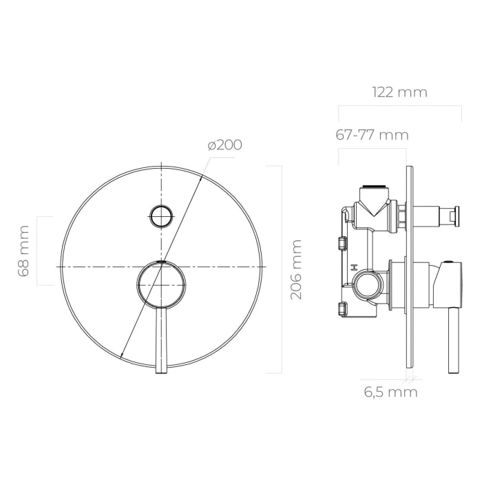 OLTENS Molle Unterputz-Wannen- und  Duscharmatur