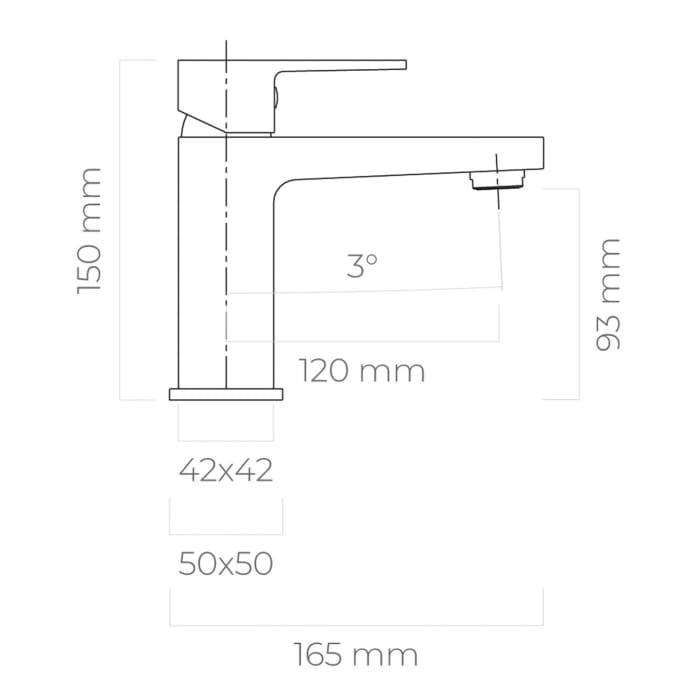 OLTENS Gota Waschbecken-Einhebelmischer, Höhe 15 cm