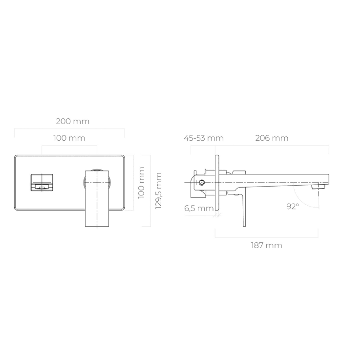 OLTENS Gota Waschbecken-UP-Armatur, Ausladung 18,7 cm
