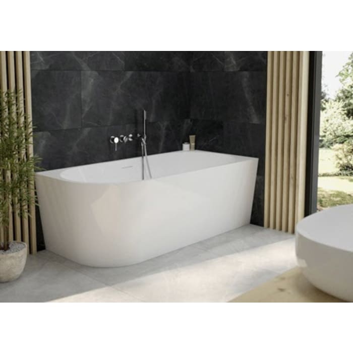 OLTENS Delva Vorwand-Badewanne 170 x 80 cm für Eckeinbau rechts