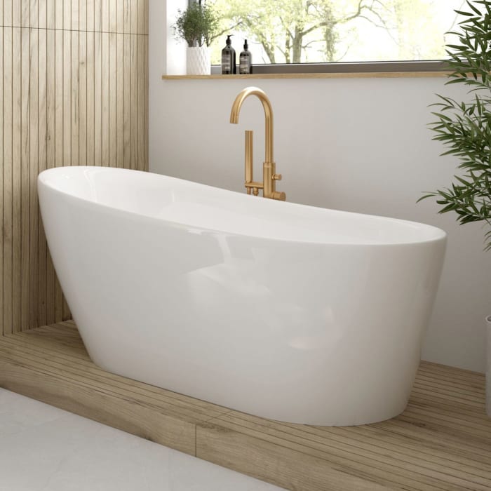OLTENS Gocta freistehende Badewanne oval 170 x 78 cm