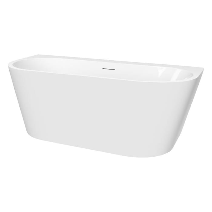 OLTENS Hulda wandmontierte Badewanne oval 160 x 75 cm