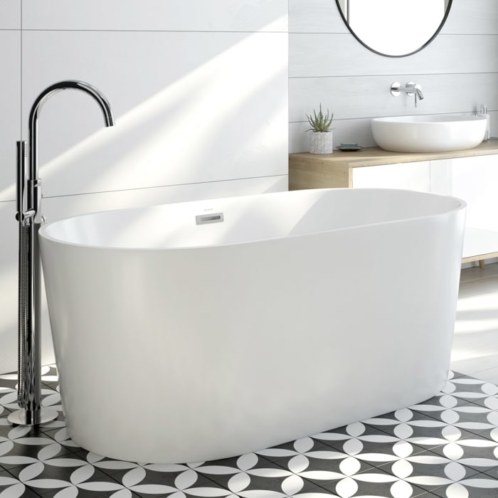 OLTENS Inga freistehende Badewanne oval 177 x 80 cm