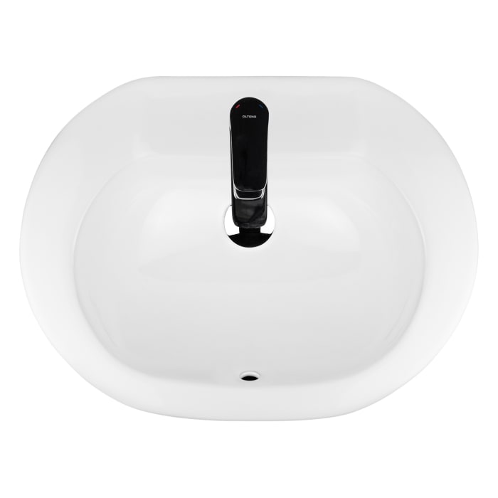 OLTENS Asta Einbauwaschbecken oval 55 x 42 cm, mit SmartClean