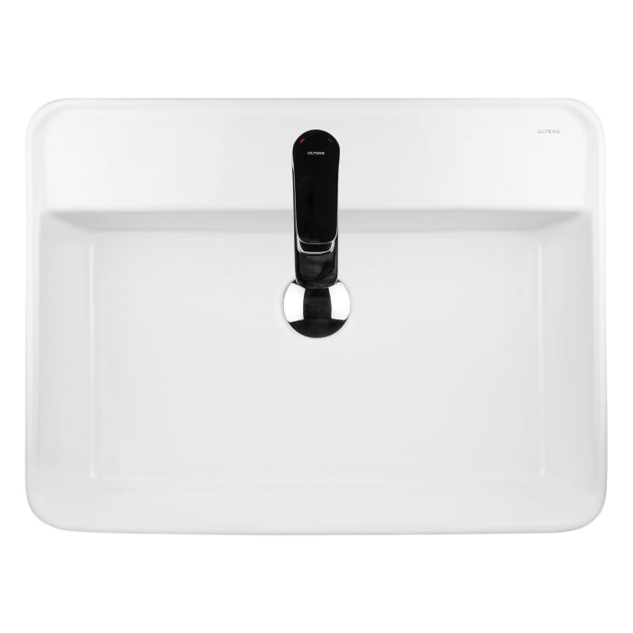 OLTENS Duve Aufsatzwaschbecken rechteckig 58 x 43,5 cm, mit Hahnloch