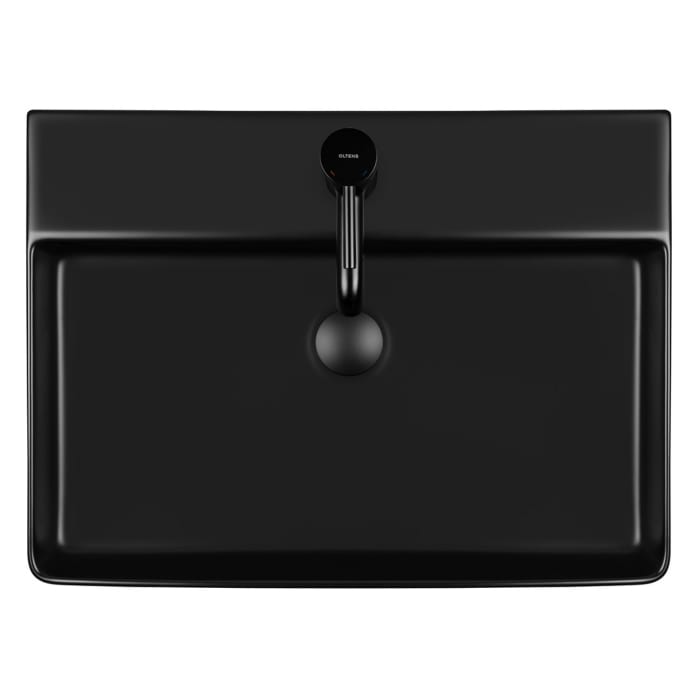 OLTENS Duve Aufsatzwaschbecken rechteckig 60 x 42 cm, mit Hahnloch