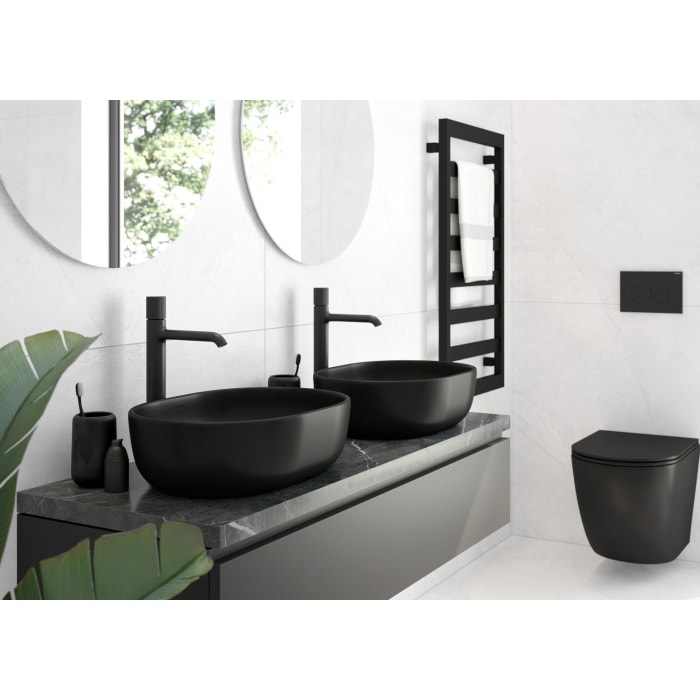 OLTENS Hamnes Aufsatzwaschbecken oval 49 x 39,5 cm, mit SmartClean