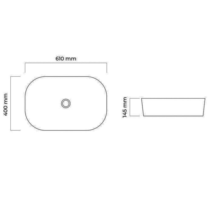 OLTENS Hamnes Aufsatzwaschbecken oval 61 x 40 cm, mit SmartClean