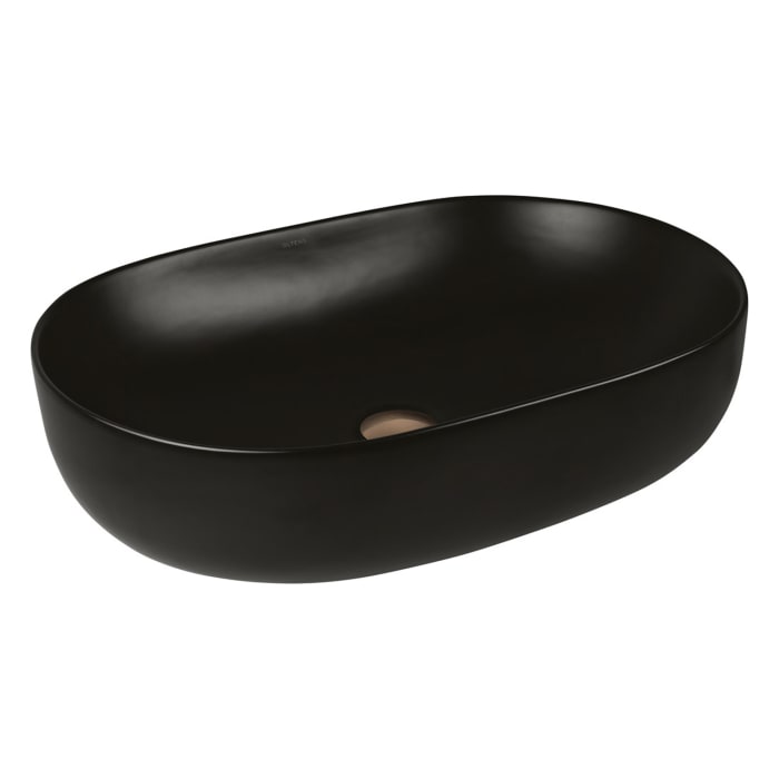 OLTENS Hamnes Thin Aufsatzwaschbecken oval 60,5 x 41,5 cm, mit SmartClean