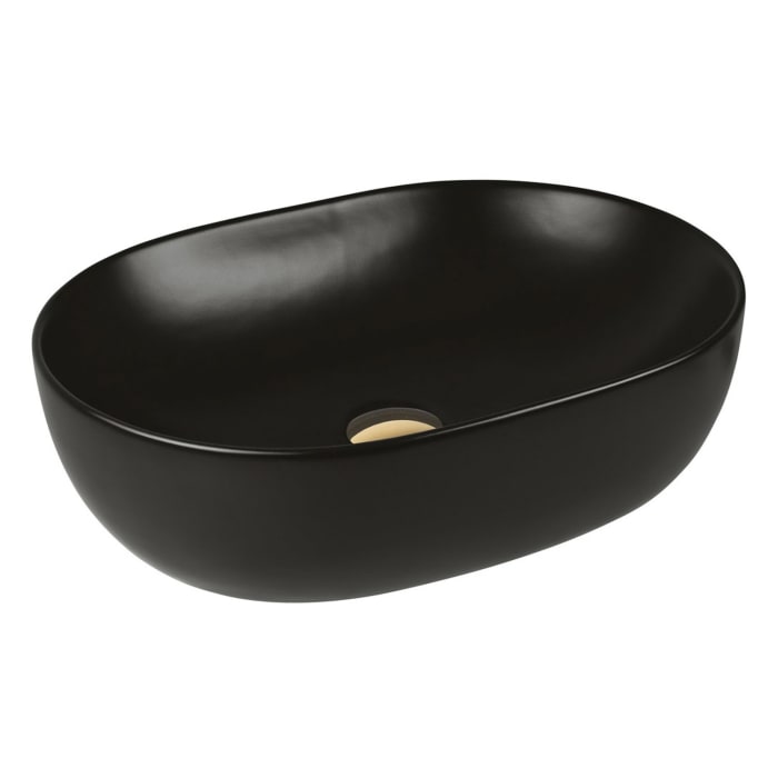 OLTENS Hamnes Thin Aufsatzwaschbecken oval 49,5 x 35,5 cm