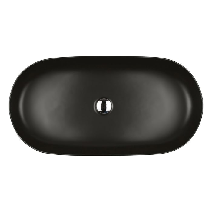 OLTENS Hamnes Thin Aufsatzwaschbecken oval 80 x 40 cm, mit SmartClean