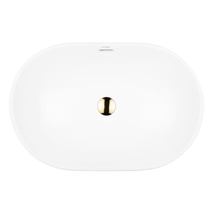 OLTENS Tive Aufsatzwaschbecken oval 61 x 40 cm, mit SmartClean