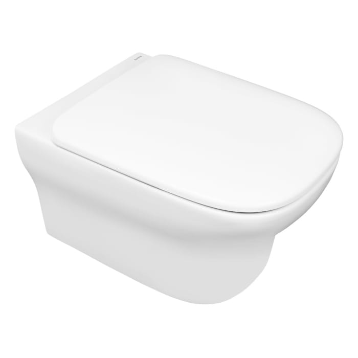 OLTENS Gulfoss Tiefspül-Wand-WC PureRim 36 x 50 cm, Set mit Slim WC-Sitz, mit SmartClean