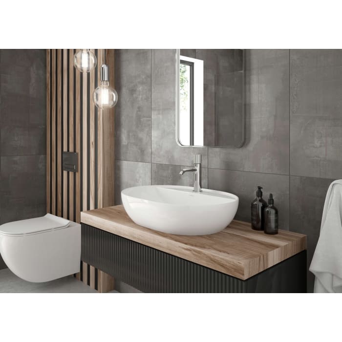 OLTENS Hamnes Tiefspül-Wand-WC PureRim 35,5 x 52 cm, Set mit Slim WC-Sitz, mit SmartClean