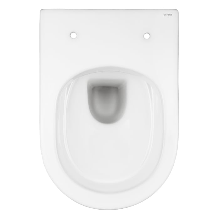 OLTENS Jog Tiefspül-Wand-WC PureRim 36 x 52 cm, Set mit Slim WC-Sitz, mit SmartClean