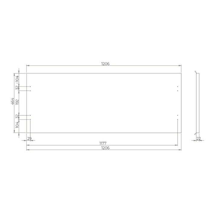 OLTENS Vernal Konsolenplatte 120 cm