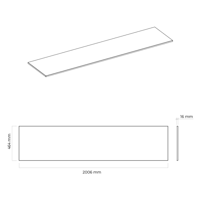 OLTENS Vernal Konsolenplatte Slim 200 cm