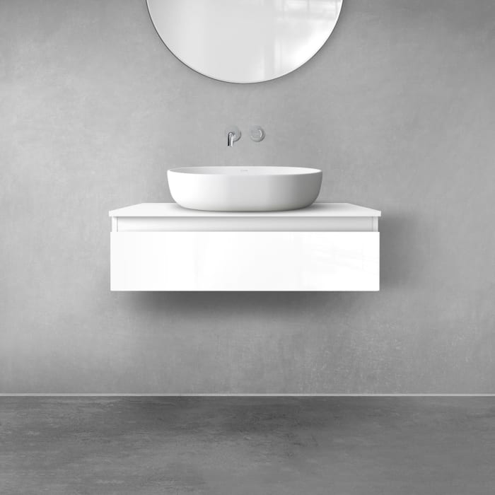 OLTENS Vernal Badmöbel-Set 2-teilig mit Unterschrank mit 1 Schublade und Konsolenplatte 80 x 25,2 cm