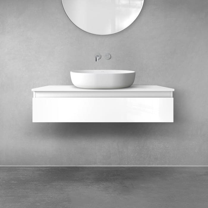 OLTENS Vernal Badmöbel-Set 2-teilig mit Unterschrank mit 1 Schublade und Konsolenplatte 100 x 25,2 cm