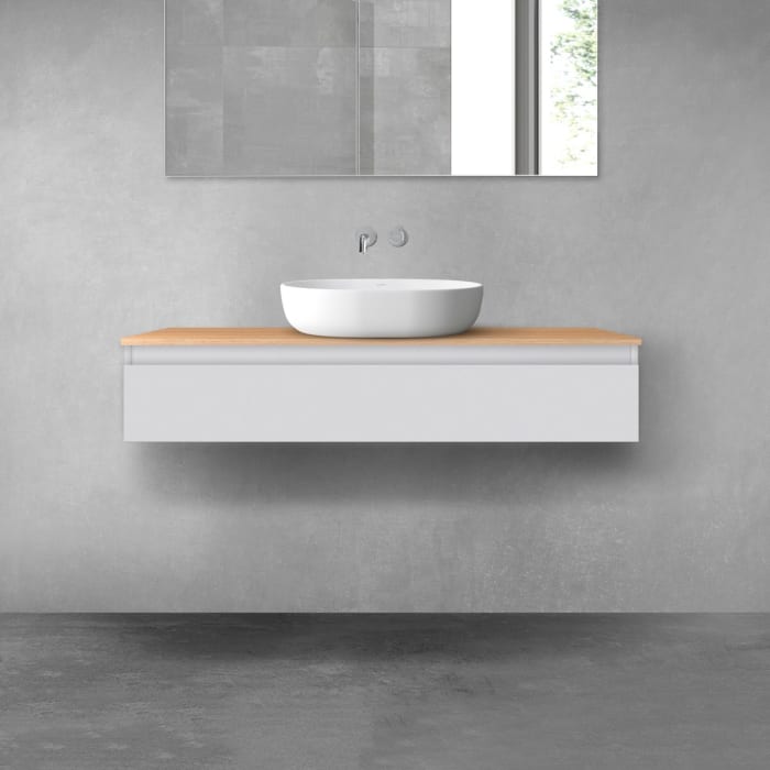 OLTENS Vernal Badmöbel-Set 2-teilig mit Unterschrank mit 1 Schublade und Konsolenplatte 120 x 25,2 cm