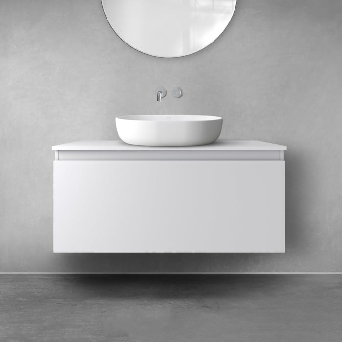 OLTENS Vernal Badmöbel-Set 2-teilig mit Unterschrank mit 1 Schublade und Konsolenplatte 100 x 48,6 cm