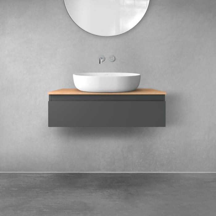 OLTENS Vernal Badmöbel-Set 2-teilig mit Unterschrank mit 1 Schublade und Konsolenplatte 80 x 25,2 cm