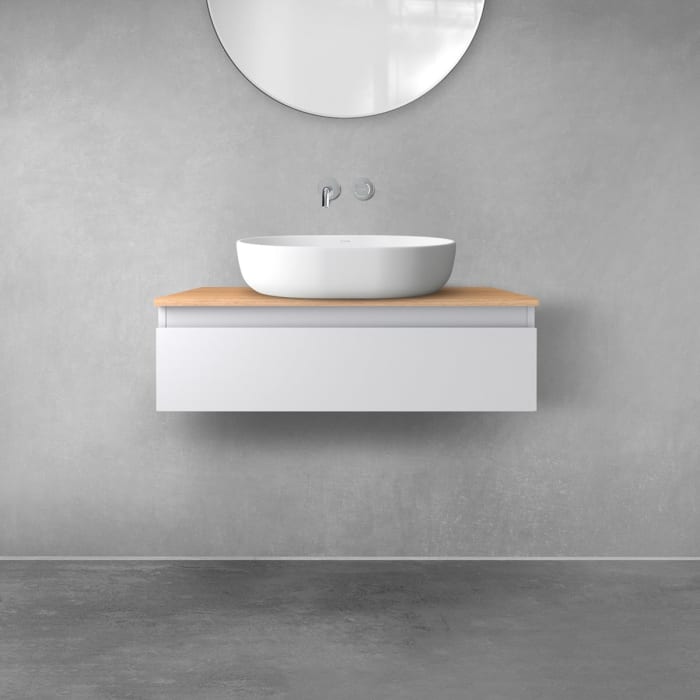 OLTENS Vernal Badmöbel-Set 2-teilig mit Unterschrank mit 1 Schublade und Konsolenplatte 80 x 25,2 cm