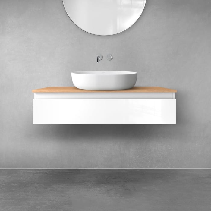 OLTENS Vernal Badmöbel-Set 2-teilig mit Unterschrank mit 1 Schublade und Konsolenplatte 100 x 25,2 cm