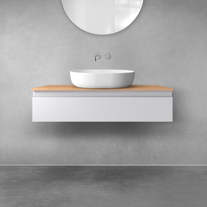 OLTENS Vernal Badmöbel-Set 2-teilig mit Unterschrank mit 1 Schublade und Konsolenplatte 100 x 25,2 cm