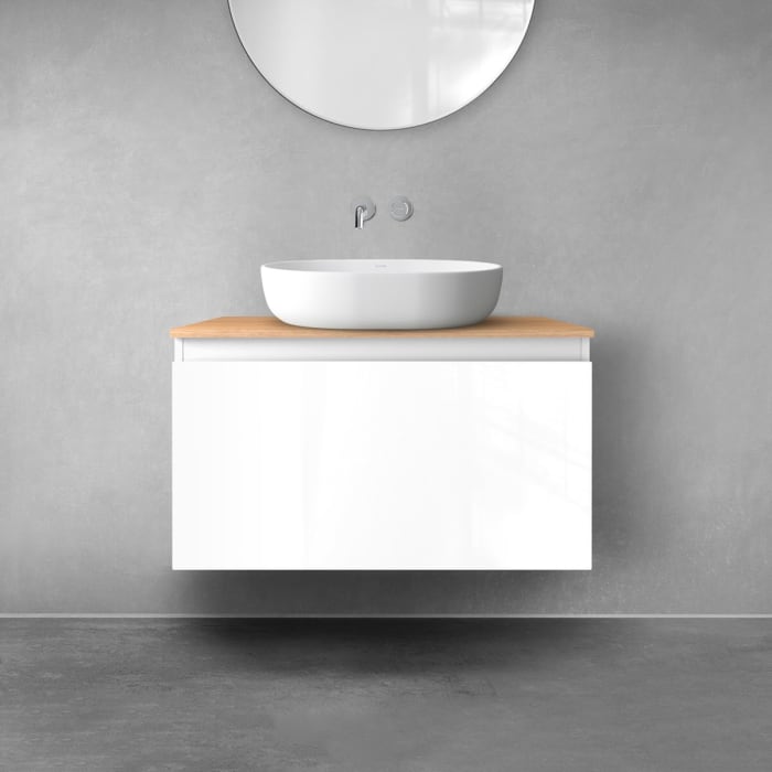 OLTENS Vernal Badmöbel-Set 2-teilig mit Unterschrank mit 1 Schublade und Konsolenplatte 80 x 48,6 cm