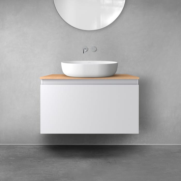 OLTENS Vernal Badmöbel-Set 2-teilig mit Unterschrank mit 1 Schublade und Konsolenplatte 80 x 48,6 cm