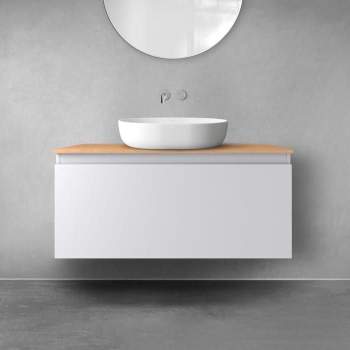 OLTENS Vernal Badmöbel-Set 2-teilig mit Unterschrank mit 1 Schublade und Konsolenplatte 100 x 48,6 cm