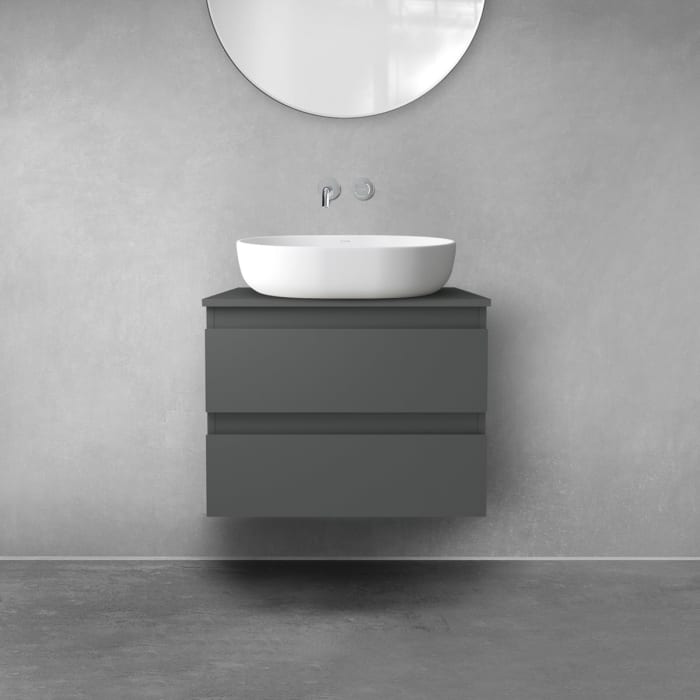 OLTENS Vernal Badmöbel-Set 2-teilig mit Unterschrank mit 2 Schubladen und Konsolenplatte 60 x 48,6 cm