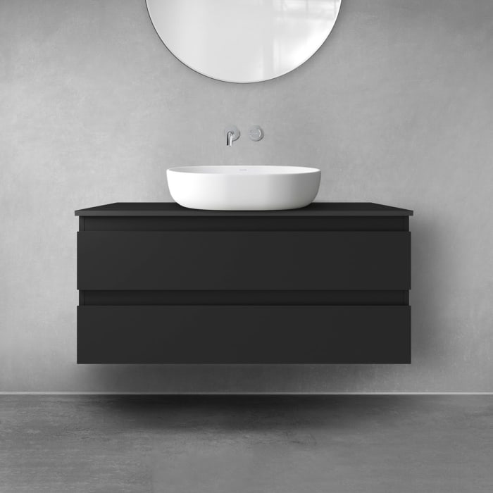 OLTENS Vernal Badmöbel-Set 2-teilig mit Unterschrank mit 2 Schubladen und Konsolenplatte 100 x 48,6 cm