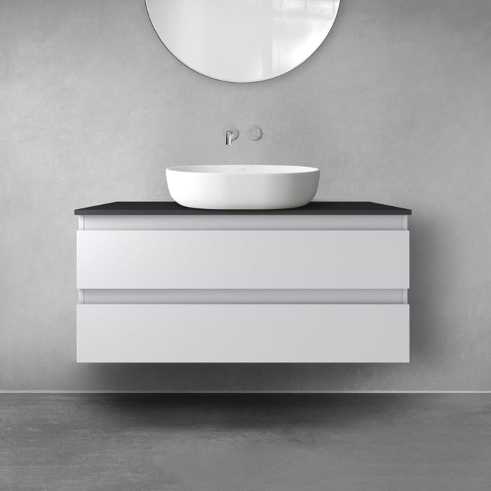 OLTENS Vernal Badmöbel-Set 2-teilig mit Unterschrank mit 2 Schubladen und Konsolenplatte 100 x 48,6 cm