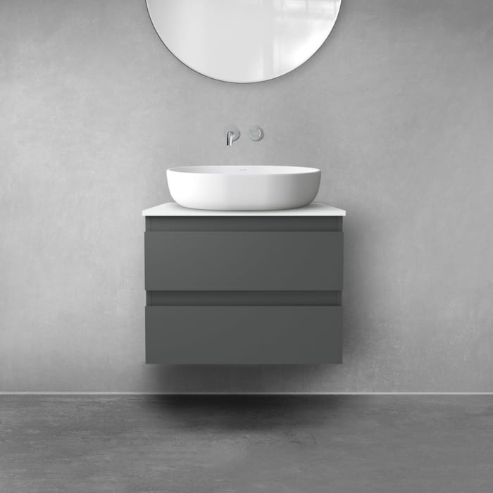 OLTENS Vernal Badmöbel-Set 2-teilig mit Unterschrank mit 2 Schubladen und Konsolenplatte 60 x 48,6 cm